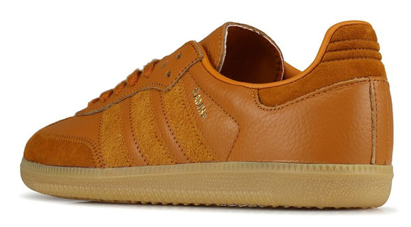 adidas brown leather trainers