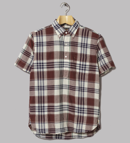 Indian madras popover shirt by Beams Plus