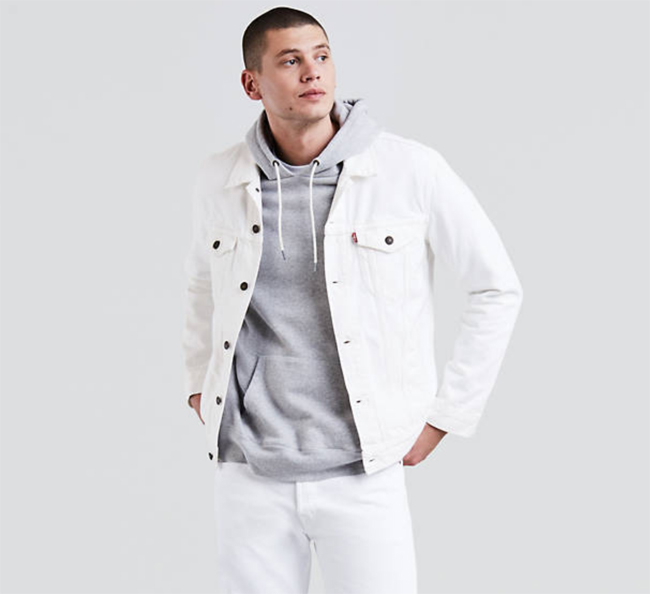 levis white trucker jacket