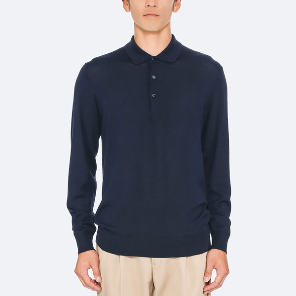 Uniqlo extra fine long-sleeve merino polo shirts