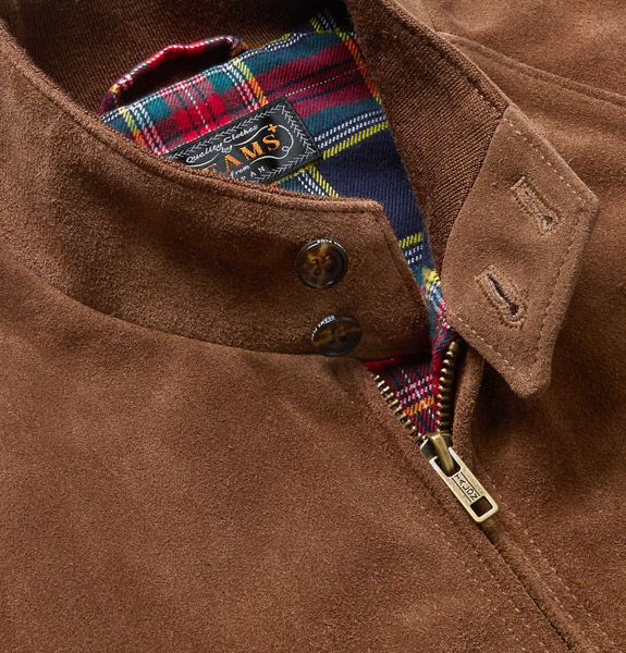 Beams Plus harrington-style suede blouson jacket
