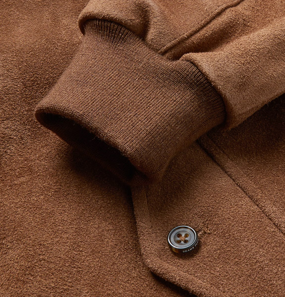 Beams Plus harrington-style suede blouson jacket