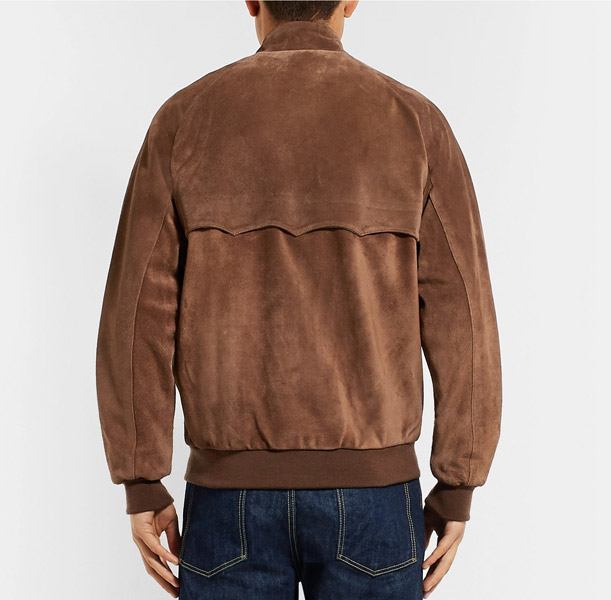 Beams Plus harrington-style suede blouson jacket