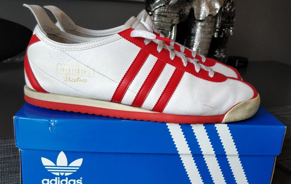 Ebay spotting: Adidas Italia 1960 trainers in white and red - His Knibs