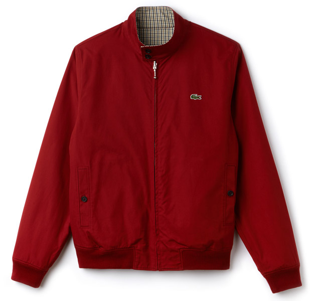 red lacoste coat