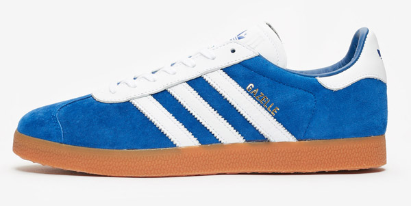 Adidas Gazelle trainers go back to basics blue red - Knibs