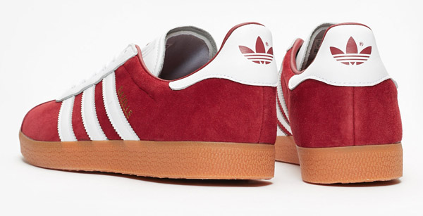 adidas gazelle red gum sole