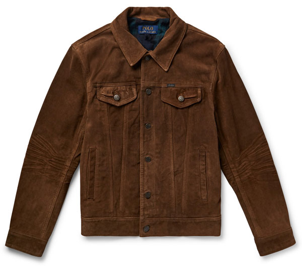 ralph lauren suede trucker jacket