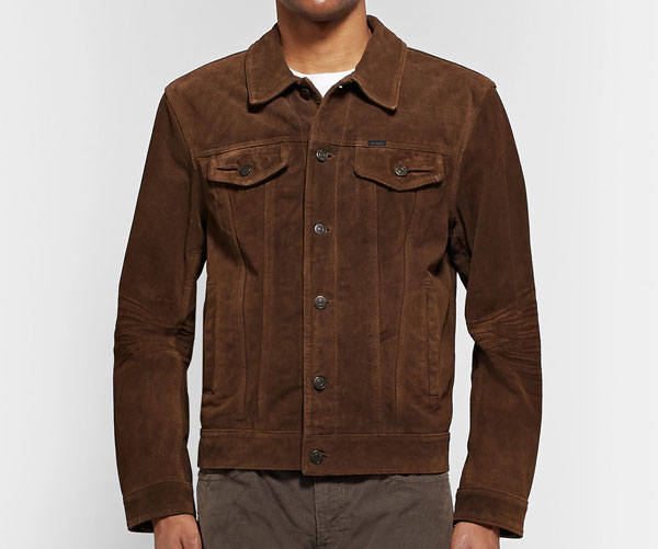 polo ralph lauren suede trucker jacket