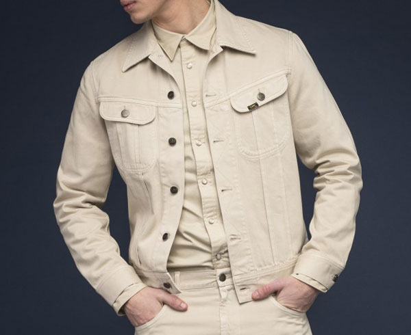 Lee 101 Rider Jacket in Alabaster Stone