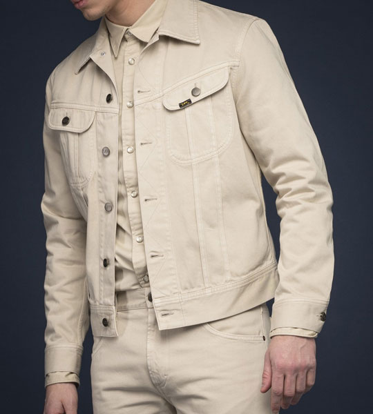 Lee 101 Rider Jacket in Alabaster Stone