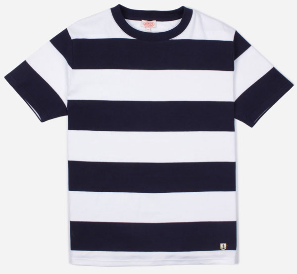 Go heritage with the Armor-Lux bold stripe t-shirts