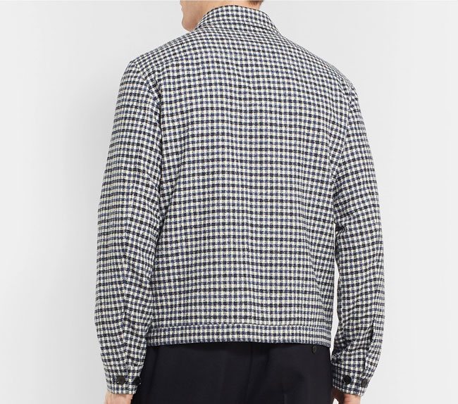 Checked cotton-blend blouson jacket by Mr Porter