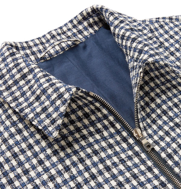 Checked cotton-blend blouson jacket by Mr Porter