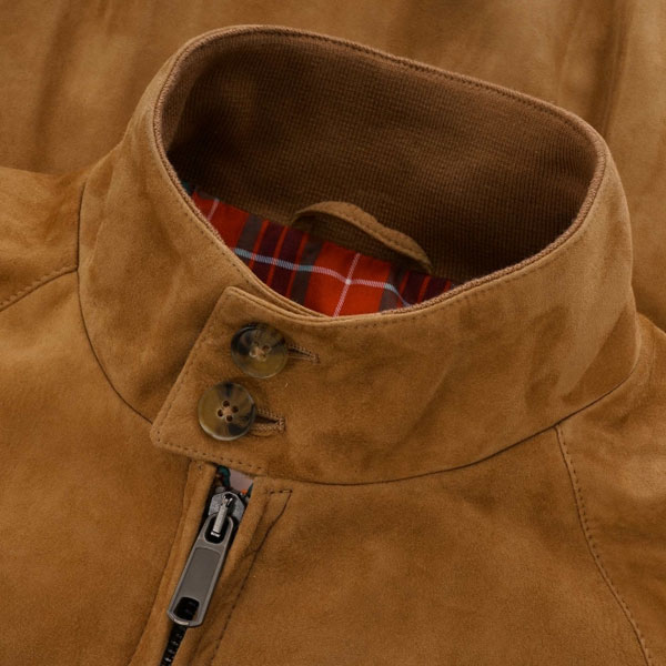 Baracuta G9 suede harrington jacket