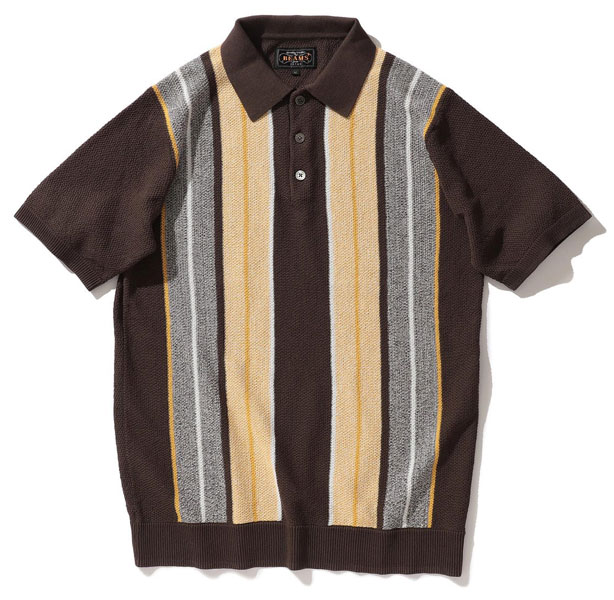 Beams Plus 1960s-style knitted polo shirt