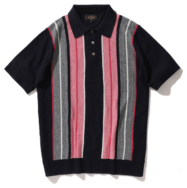 Beams Plus 1960s-style knitted polo shirt