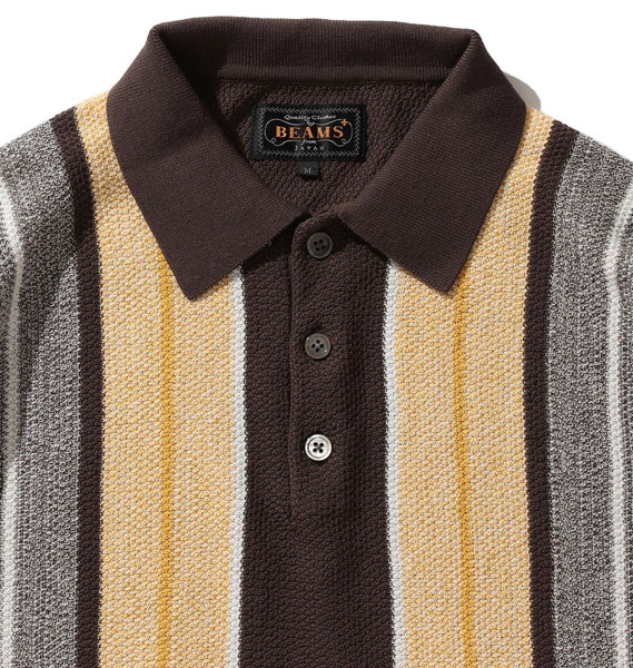 Beams Plus 1960s-style knitted polo shirt