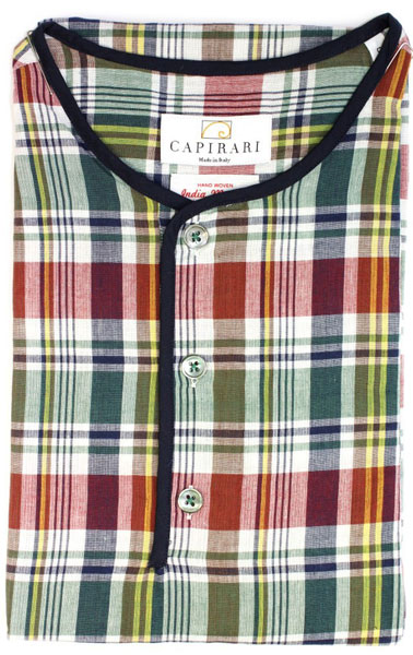 Tahiti short-sleeve henley collar shirt by Capirari
