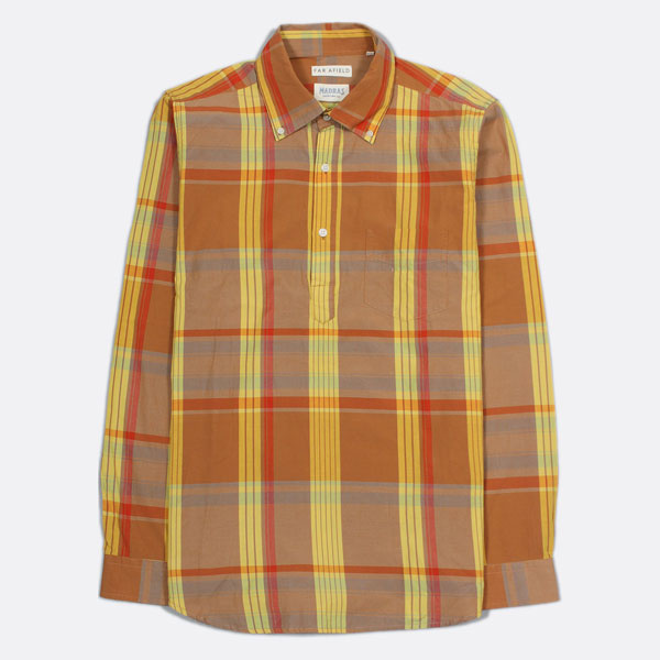 Far Afield x Madras Shirting Co long-sleeve popover shirts