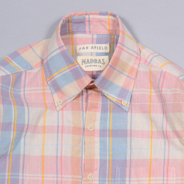 Far Afield x Madras Shirting Co long-sleeve popover shirts