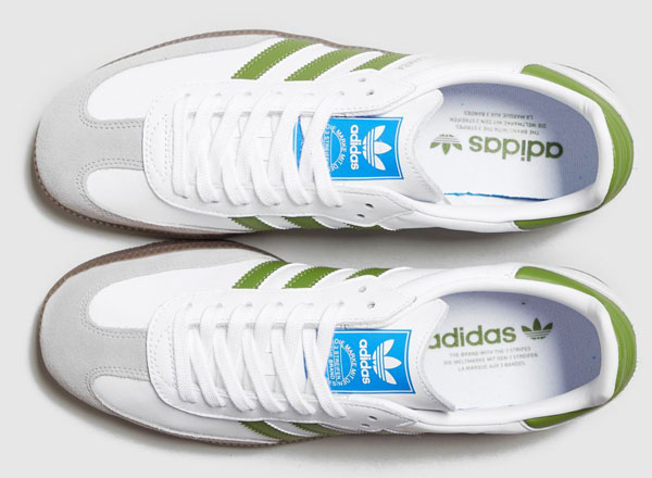 Adidas Samba trainers in a white and 