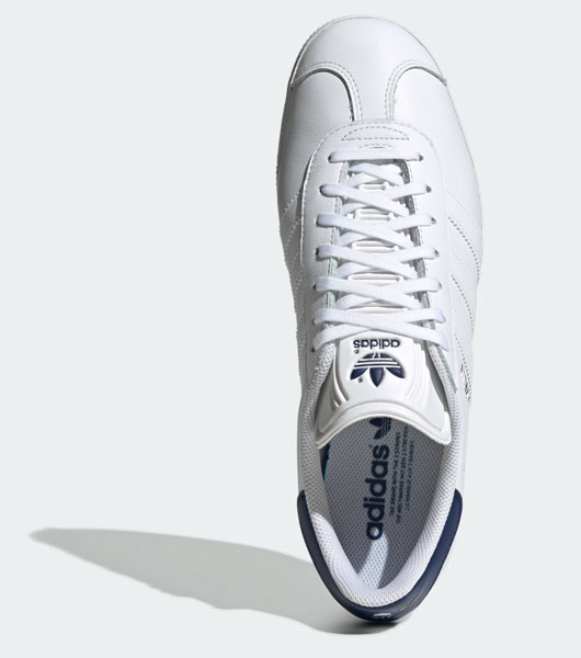 white and navy gazelles