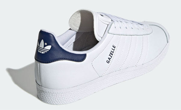 adidas gazelle white navy leather