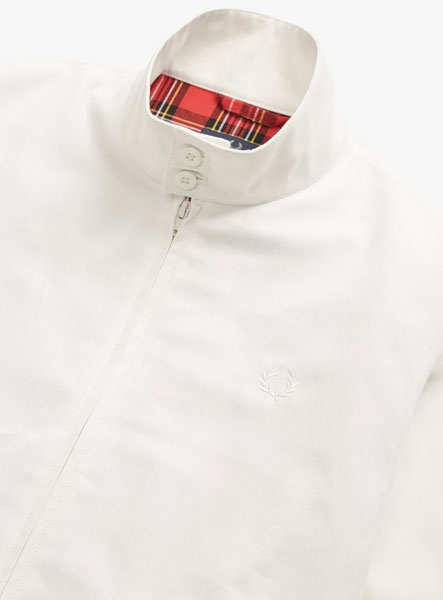 Fred Perry Reissues Harrington Jacket in white