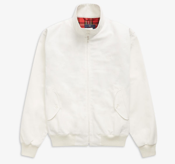 Fred Perry Reissues Harrington Jacket in white