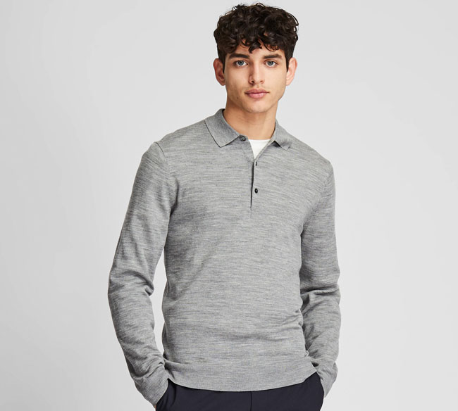 Extra fine merino polo shirts at Uniqlo