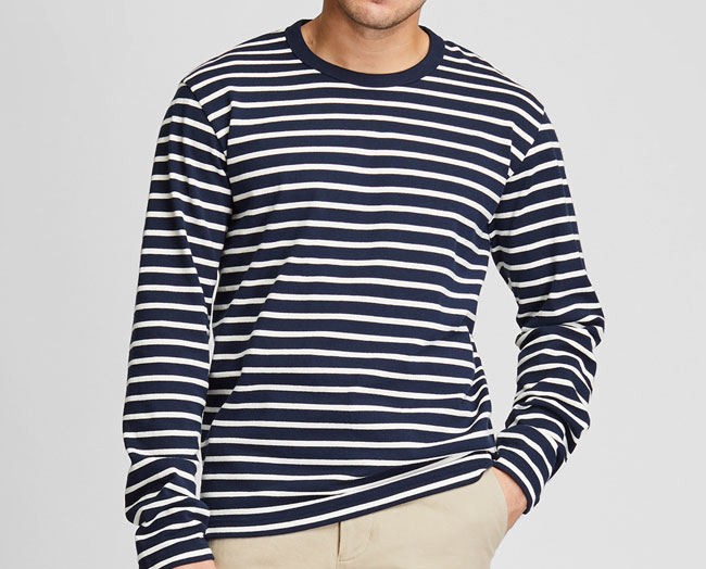 Budget Breton-style tops at Uniqlo