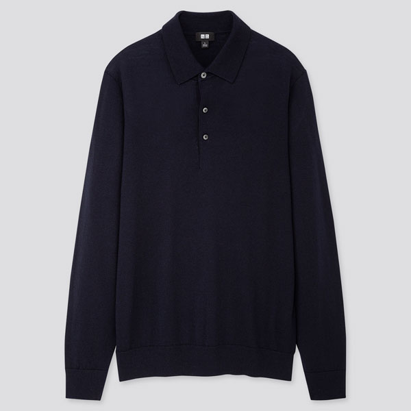 Extra fine merino polo shirts at Uniqlo