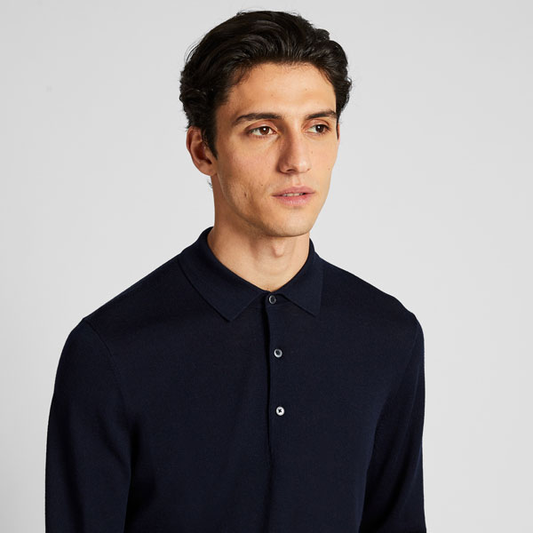 Extra fine merino polo shirts at Uniqlo