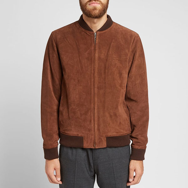 A.P.C. suede bomber jacket