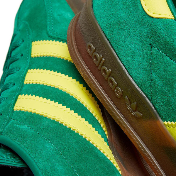 Adidas Gazelle Indoor trainers in green and yellow