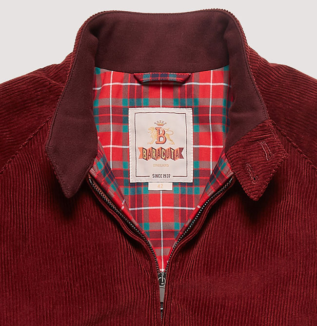 Winter warmer Baracuta G9 corduroy Harrington Jacket His Knibs