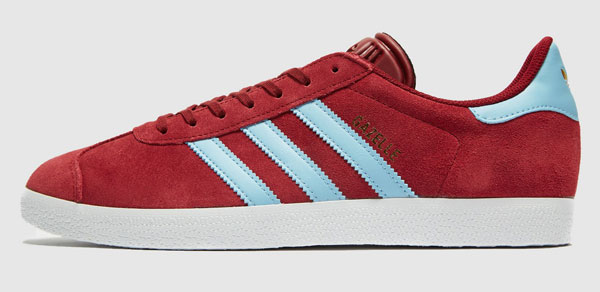 Adidas Gazelle trainers in claret and 