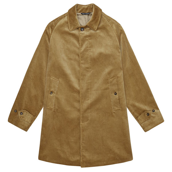 19. John Simons Made In England cord overcoats