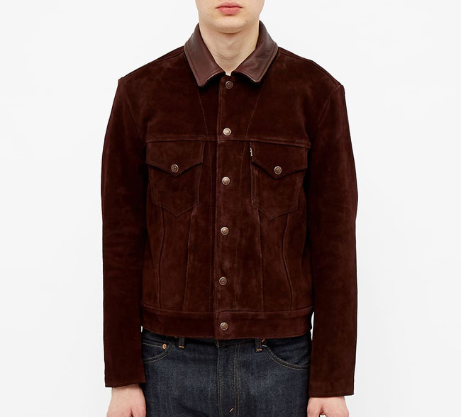 trucker suede jacket