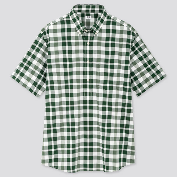 Budget button-down popover shirts at Uniqlo