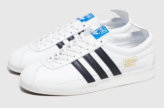 Mens White Leather Adidas Gazelles | vlr.eng.br