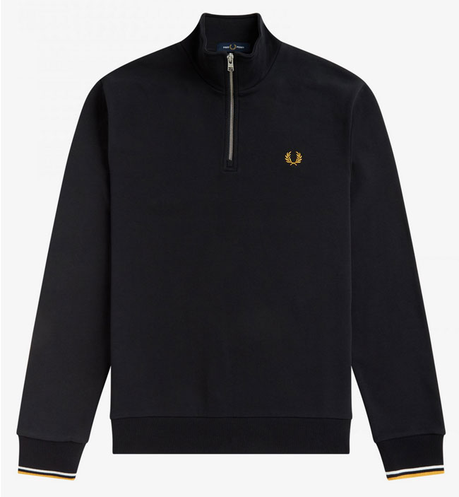 Cycling-style: Fred Perry half-zip sweatshirts