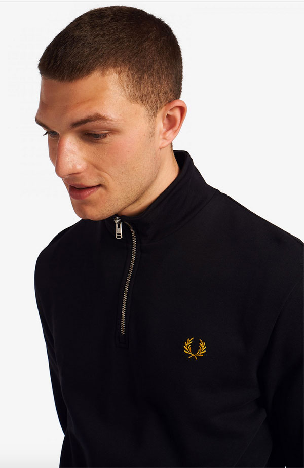 Cycling-style: Fred Perry half-zip sweatshirts