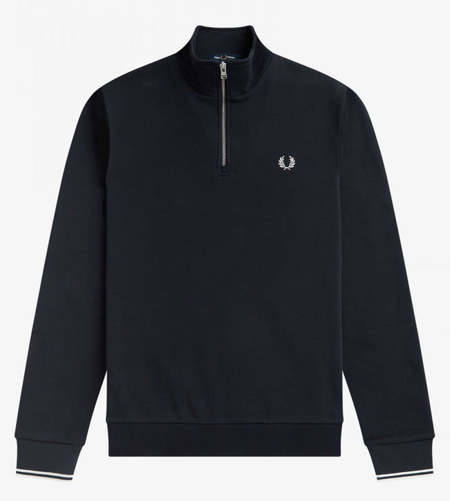 Cycling-style: Fred Perry half-zip sweatshirts