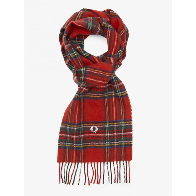Fred Perry tartan scarf range