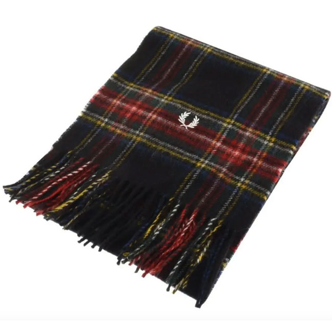 Fred Perry tartan scarf range