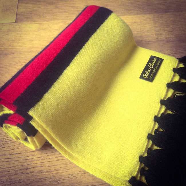 Merino wool football scarves by Retro Clasico