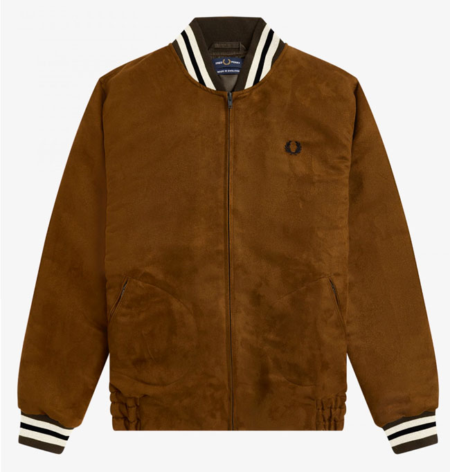 Suedette classic bomber jacket by Fred Perry