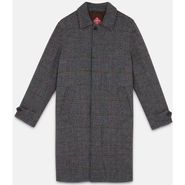 Paul check wool overcoats by Baracuta